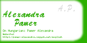alexandra pamer business card